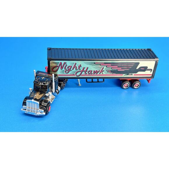 Majorette France Kenworth 604 NIGHT HAWK Semi Truck Trailer Vintage HO Scale - Picture 11 of 16